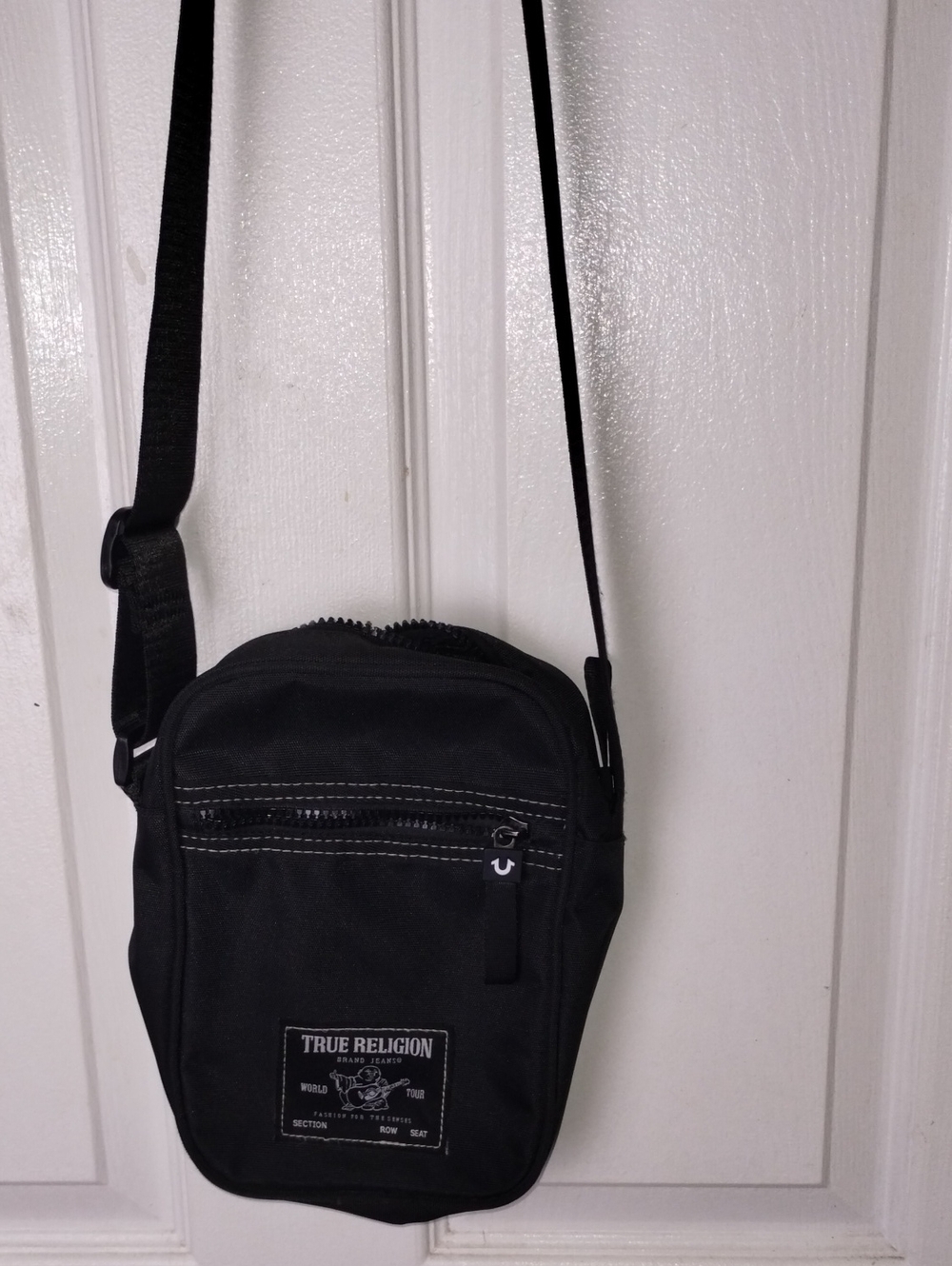True Religion Black Compact Crossbody Messenger Bag